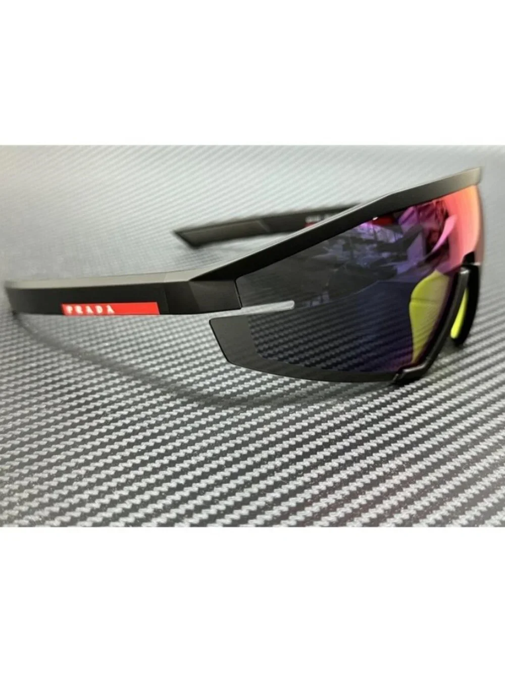 New PRADA LINEA ROSSA Men Matte Black Sunglasses 70-21-125